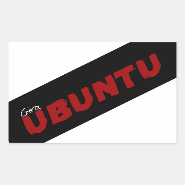 "Gira Ubuntu"  African philosophy Rectangular Sticker (Front)