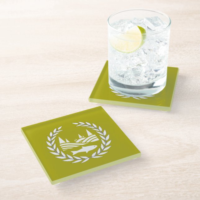 Giradan Flag - Glass Coaster (Angled)