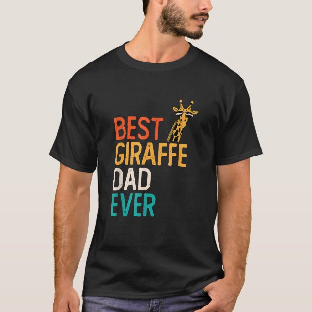 Giraff Zoo Animal Lover Funny Giraffe Father Dad G T-Shirt (Front)