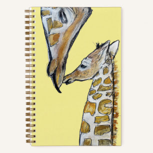 Giraffe 003-Yellow Journal by Molly Magdalain