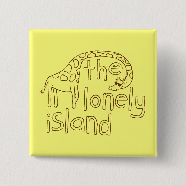 Giraffe 15 Cm Square Badge (Front)