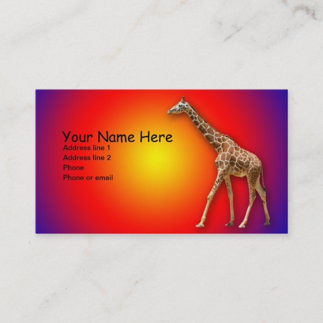 GIRAFFE #1 BUSINESS CARD (Front)