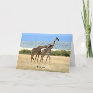 Giraffe 2 Valentine's Day Card