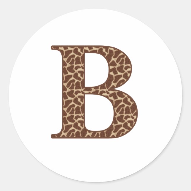 Giraffe A Classic Round Sticker (Front)