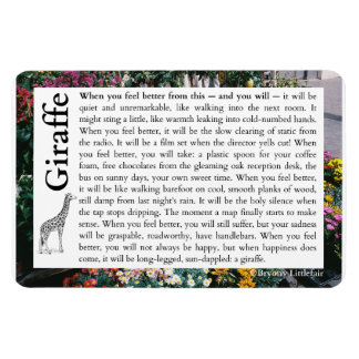 Giraffe - A poem about recovery Magnet