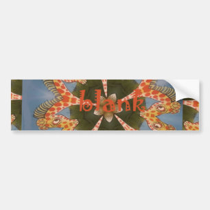 Giraffe Abstract Art Print Bumper Sticker