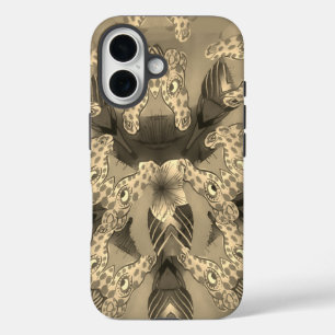 Giraffe Abstract Art Print iPhone 16 Case