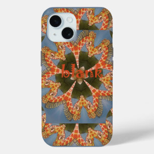 Giraffe Abstract Art Print iPhone 15 Case