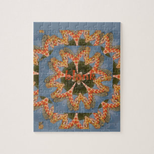 Giraffe Abstract Art Print Jigsaw Puzzle