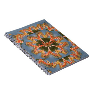 Giraffe Abstract Art Print Notebook