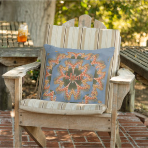 Giraffe Abstract Art Print Outdoor Cushion