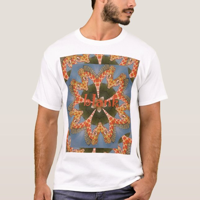 Giraffe Abstract Art Print T-Shirt (Front)