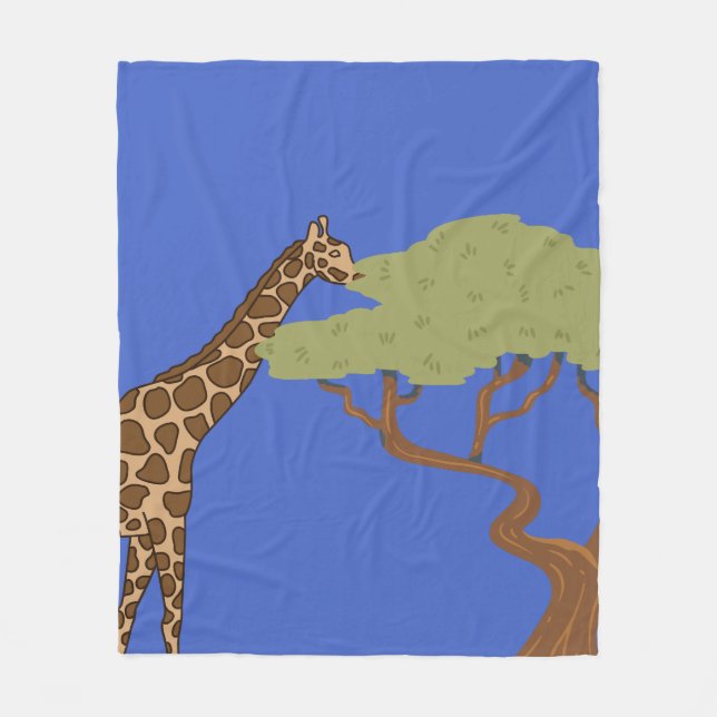 Giraffe, Acacia Fleece Blanket (Front)