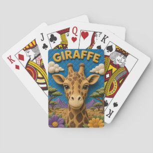 Giraffe Acacia Plains Modern KlayKoo Playing Cards