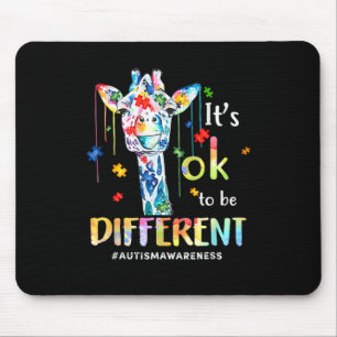 Giraffe Acceptance Kids Boys Girls Its Ok To Be Di Mouse Mat