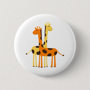Giraffe Africa Safari 6 Cm Round Badge