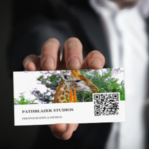 Giraffe Aloe   Wildlife Photography   Business Card