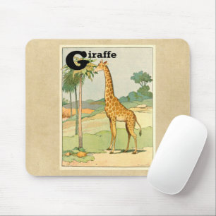Giraffe Alphabet Animals Mouse Mat