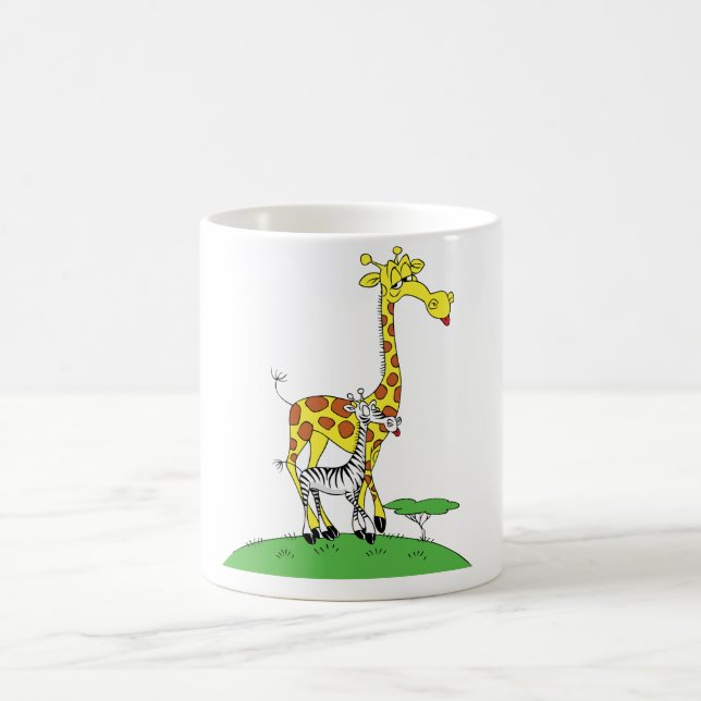 Giraffe And A Zebra Mug (Center)