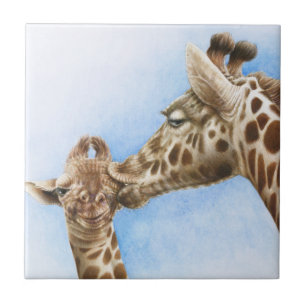 Giraffe and Calf Tile