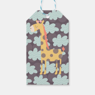 Giraffe and Clouds Gift Tags