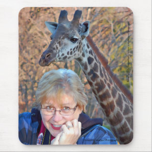 Giraffe and Jean Mouse Mat