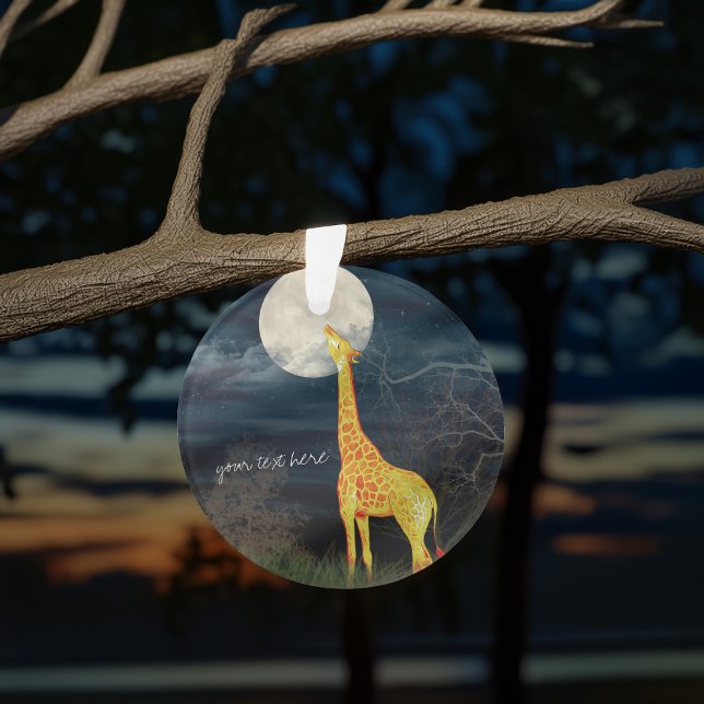 Giraffe and Moon | Custom acrylic ornament (Creator Uploaded)
