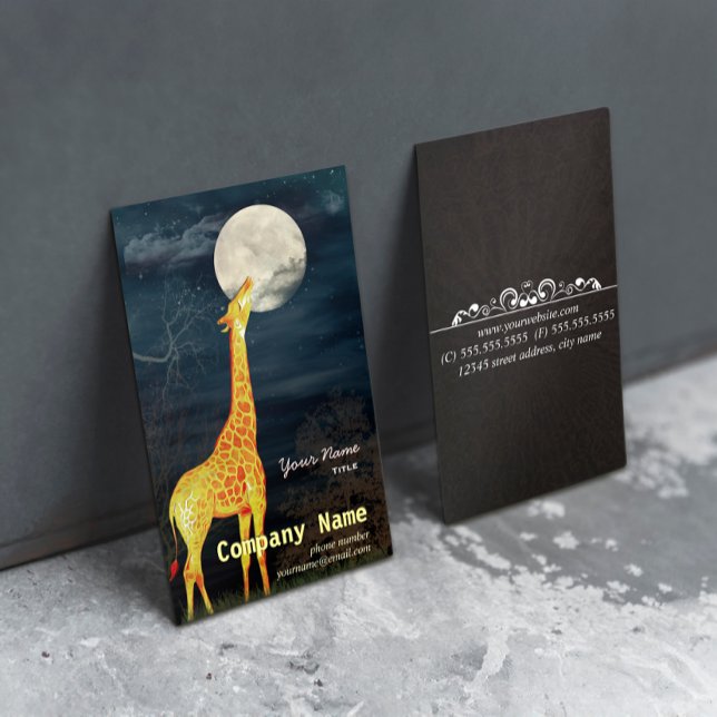 Giraffe and Moon | Custom Business Cards (Creator Uploaded)