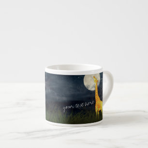 Giraffe and Moon   Custom Jumbo Mug / Espresso Mug