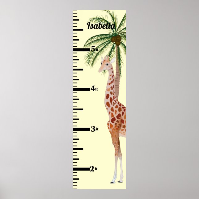 Giraffe and Palm Tree Growth Chart (Front)