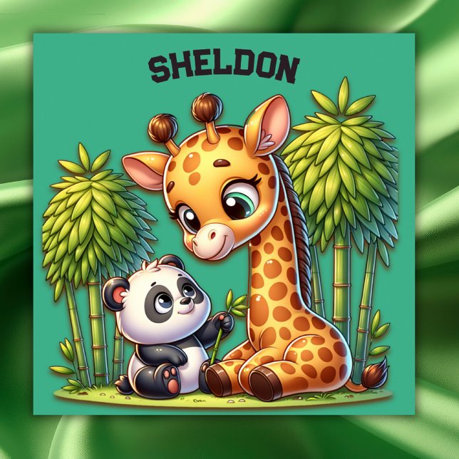 Giraffe and Panda Monogrammed Name | Poster (Creator Uploaded)