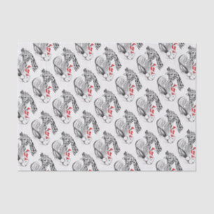 Giraffe and Santa Claus Christmas Tissue Paper