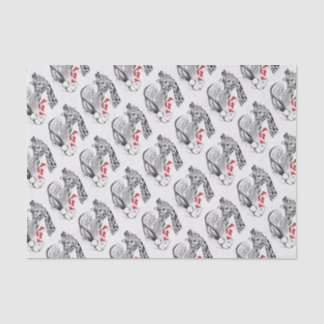 Giraffe and Santa Claus Christmas Tissue Paper