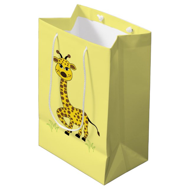 Giraffe Animal Art Kids Cute Medium Gift Bag (Front Angled)