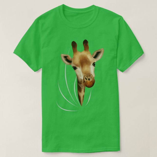 Giraffe Animal Coming From Inside T-Shirt (Design Front)