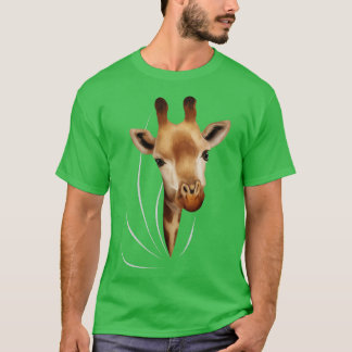Giraffe Animal Coming From Inside T-Shirt
