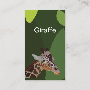 Giraffe Animal Illustration Business Card