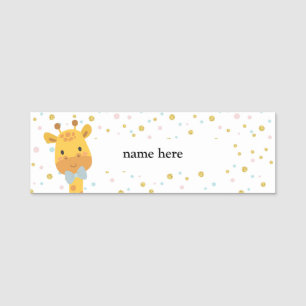 Giraffe, animal name tag