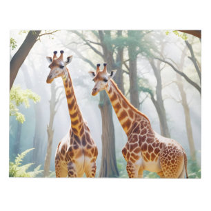 Giraffe Animal Nature Wildlife Affection Caring Notepad