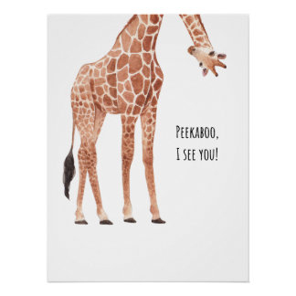 Giraffe Animal Nature Wildlife cute animal Poster