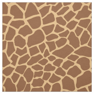 Giraffe Animal Print Brown and Yellow Pattern Fabric