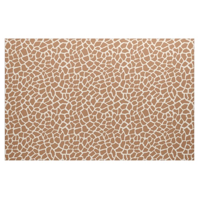 Giraffe Animal Print Light Yellow and Brown Fabric (Fat Quarter)