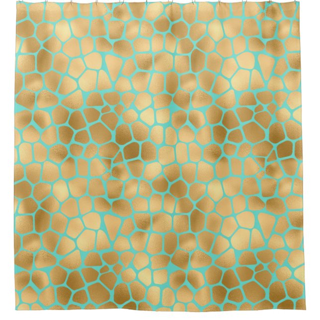 Giraffe Animal Print Shower Curtain (Front)