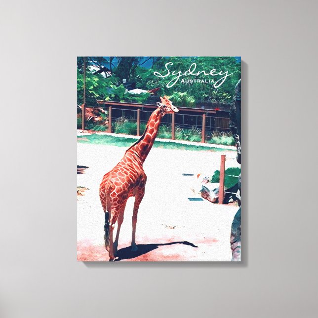 Giraffe animal Sydney Australia Canvas Print (Front)