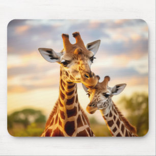 Giraffe Animal Wild Beauty Freedom Wilderness Art Mouse Mat