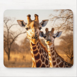 Giraffe Animal Wild Beauty Freedom Wilderness Art Mouse Mat