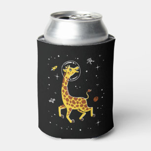 Giraffe Animals In Space Can Cooler