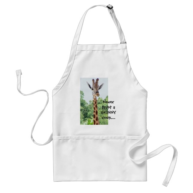 Giraffe Apron: Never Trust a skinny cook... Standard Apron (Front)