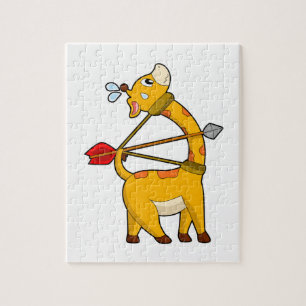 Giraffe Archer Arrow Bow Jigsaw Puzzle