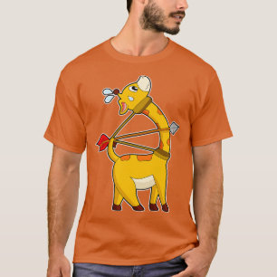 Giraffe Archer Arrow Bow  T-Shirt